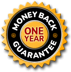 One year money back guarantee graphic from the Dentolyn sales page